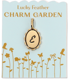 Charm Garden - Scalloped Initial Charm - Gold - E