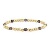 Stretch Beaded Bracelet With Stone Accents