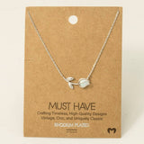 Gold Dipped Dainty Tulip Pendant Necklace: G