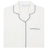 Logan Navy Short Sleeve Shorty Pajamas: L