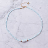 Good Luck Fish Bahama Wood Bead Necklace: Pink