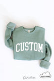 CUSTOM PUFF Print Graphic Sweatshirt: ATHLETIC HEATHER / XL