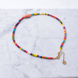 Good Luck Fish Bahama Wood Bead Necklace: Sky Blue