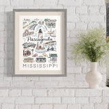 Mississippi City Prints (Unframed; Packaged Only): Pass Christian / 12" x 16"