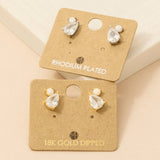 Rhinestone Teardrop Stud Earrings: G