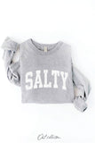 SALTY Graphic Sweatshirt: VINTAGE WHITE LONG SLEEVE / L