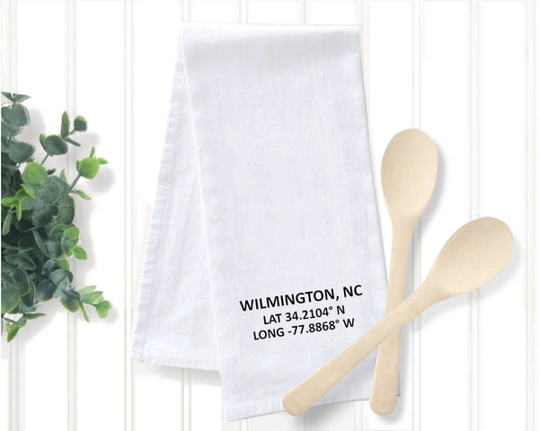 Tea Towel - Custom Latitude Longitude