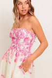 A printed woven midi dress - ID22555: IVORY PINK / Contemporary / M