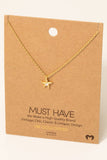 Gold Dipped Studded Starfish Pendant Necklace: R