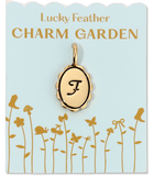 Charm Garden - Scalloped Initial Charm - Gold - F