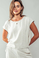 Calm Energy Linen Top : NATURAL / S-2/M-2/L-2