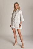 Lace Reverie Mini Dress: WHITE / M