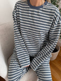 Billie Striped Loungewear Long Sleeve Top: Small / Long Sleeve Top