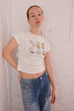 Oyster Party Graphic Baby Tee: White / L