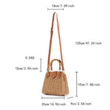 Straw Beach Bag with Bamboo Handle for Women_CWAB4694: CAMEL / (OS) 1