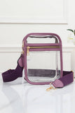 Clear PU Cross Body Mini Bag: Black