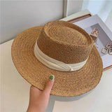 BEACH VACATION SUN FEDORA STRAW HATS FOR WOMEN_CWAH1151: KHAKIBEIGE / (OS) 1