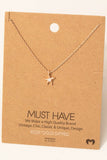 Gold Dipped Studded Starfish Pendant Necklace: R