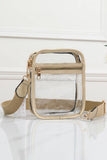 Clear PU Cross Body Mini Bag: Black