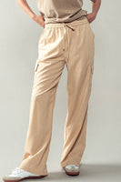 Woven Hemp Cargo Pants : TAUPE / S-2/M-2/L-2