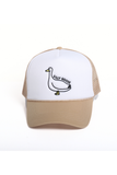 SILLY GOOSE Embroidery Trucker Hat: Black