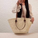 PERSONALIZED FASHIONABLE LARGE CAPACITY STRAW BAG_CWAB4707: Beige / (OS) 1