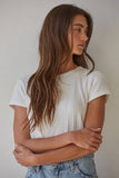 L8346 | Knit Polyester Rayon Spandex Pointelle Ribbed Top : Misty Blue / S