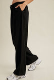 LINEN STRAIGHT PANTS / WL25-11555: WHITE / M