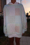 Quilted Pastel Hoodie: Pastel / XL