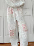 Quilted Pastel Joggers: Pastel / Medium