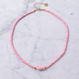 Good Luck Fish Bahama Wood Bead Necklace: Sky Blue
