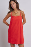 Minimalist Adjustable Strap Slip Mini Dress: LT BLUE / S-M-L:2-2-2