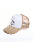 SILLY GOOSE Embroidery Trucker Hat: Grey