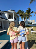Ivory Blue Swim And Surf Comfort Colors Tee: Ivory / Large