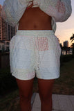 Quilted Pastel Shorts: Pastel / Large