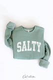 SALTY Graphic Sweatshirt: VINTAGE WHITE LONG SLEEVE / M