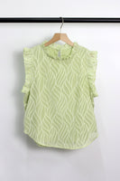 T2403GS54267 - SIGNS OF SPRING RUFFLE TOP: Cream / S