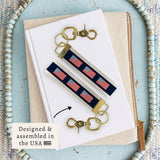 American Flag Color Block Keychain | Patriotic Keychain