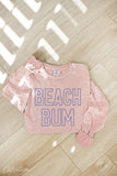BEACH BUM Mineral Washed Long Sleeve Graphic: DENIM BLUE / L