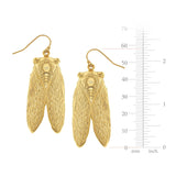 Gold Cicada Earrings