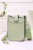 Mini PU Cellphone Cross Body Bag: Silver
