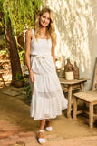 CONTRAST EYELET DETAILED MAXI DRESS - 6086D: Black / L