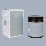 Peppermint Bark Essential Oil Beeswax Jar Candle: Non-Toxic