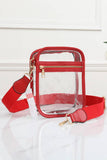 Clear PU Cross Body Mini Bag: Black