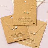 Gold Dipped Dainty Tulip Pendant Necklace: G