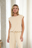 Soft Modal Sleeveless Muscle Top: Taupe / S