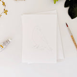 Backyard birds paintable notecards