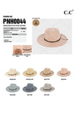 C.C String Trim Band Panama Sun Hat: Denim