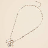 Gold Dipped Starfish Charm Necklace with Pearl Accent: Gold / One / 4DN18066
