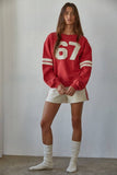 L8598B | Knit Cotton French Terry Wide Leg Shorts: Cream Olive / M